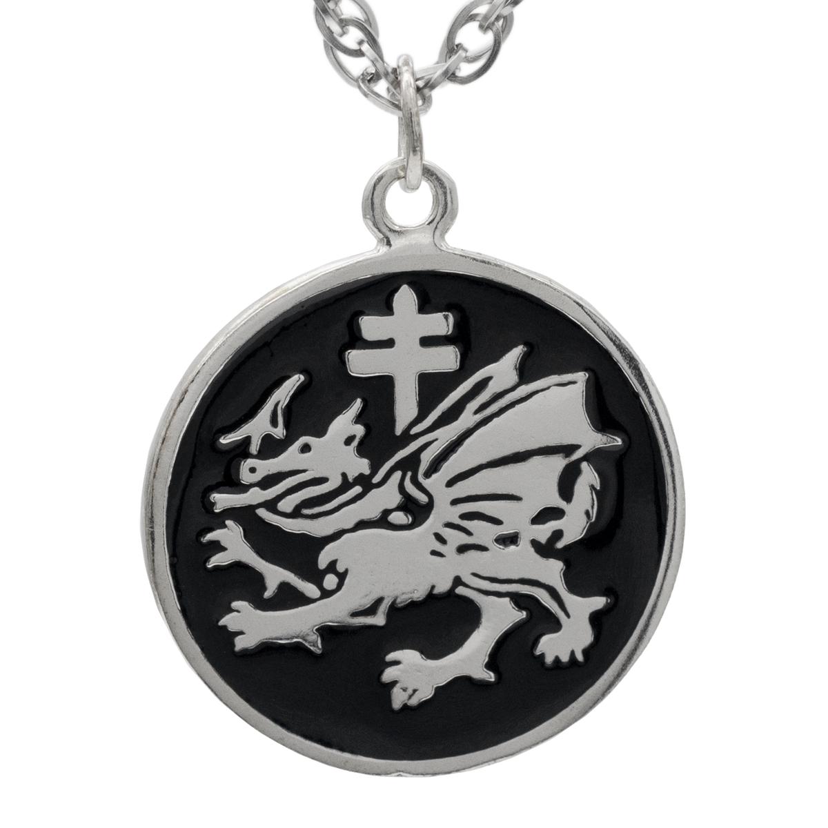 Order of the Dragon Pendant - Enameled Silver