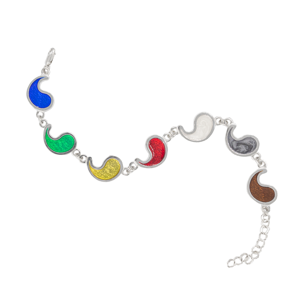 Flame of Tar Valon Ajah Bracelet - Enameled Sterling Silver