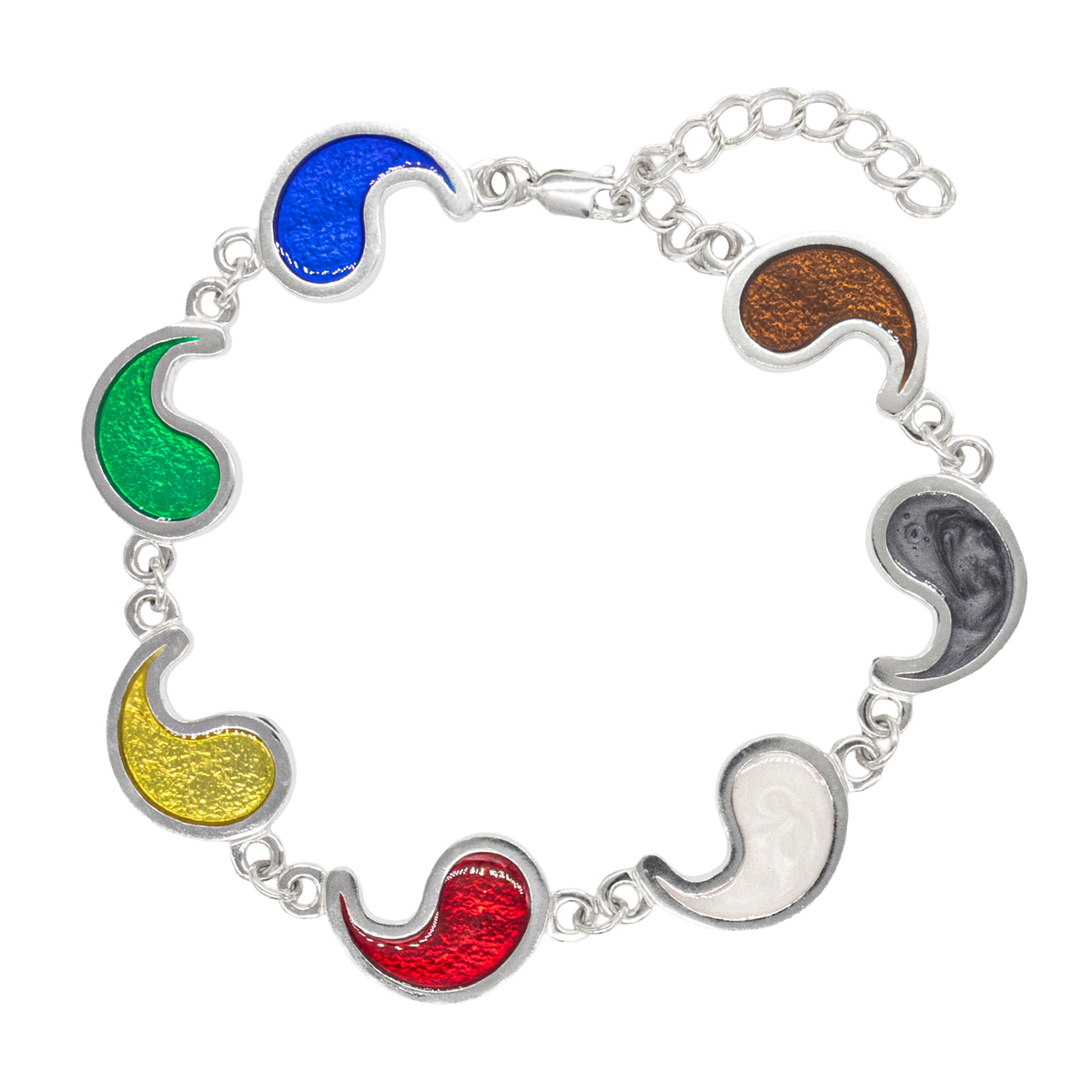 Flame of Tar Valon Ajah Bracelet - Enameled Sterling Silver
