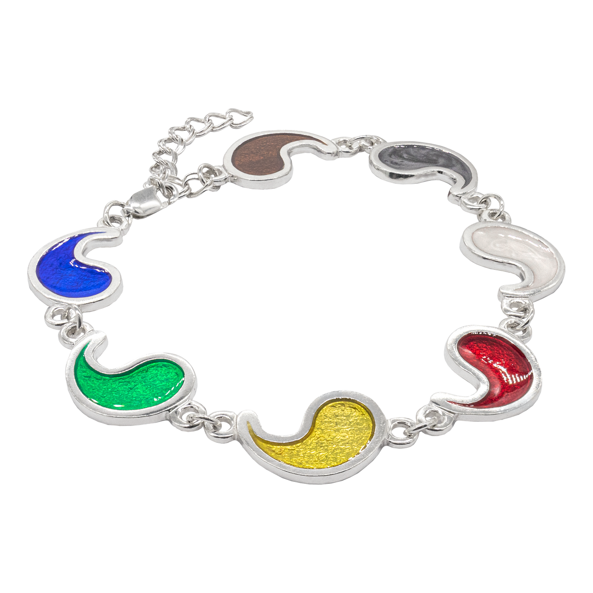 Flame of Tar Valon Ajah Bracelet - Enameled Sterling Silver