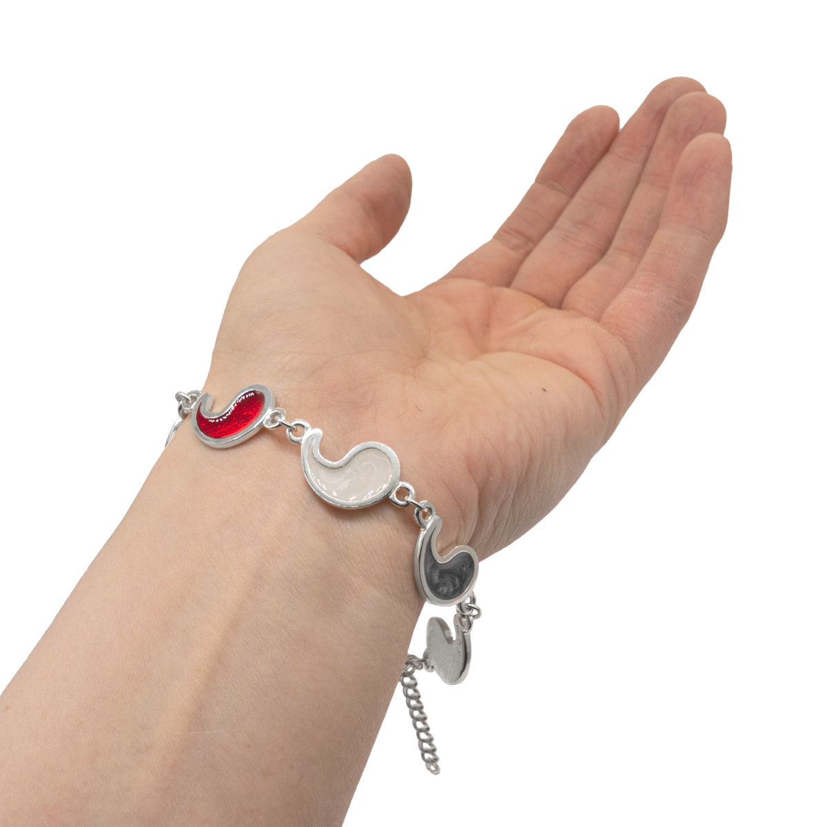 Flame of Tar Valon Ajah Bracelet - Enameled Sterling Silver