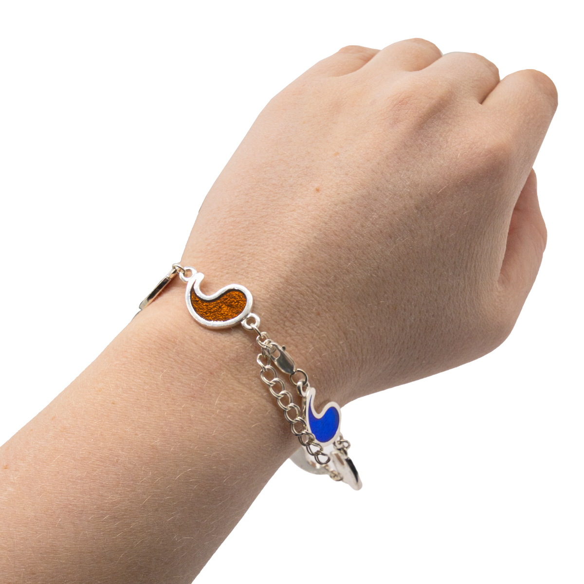 Flame of Tar Valon Ajah Bracelet - Enameled Sterling Silver