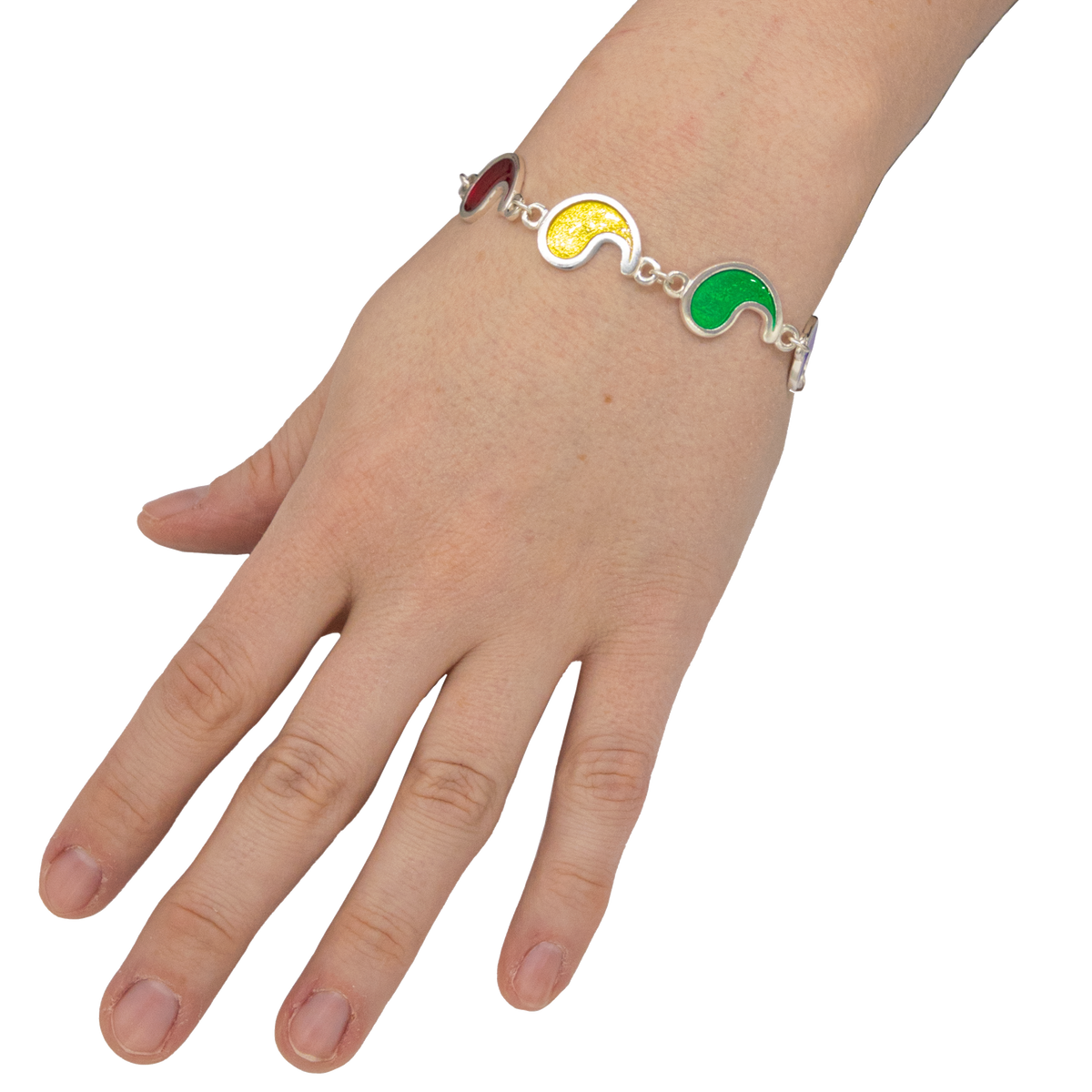 Flame of Tar Valon Ajah Bracelet - Enameled Sterling Silver