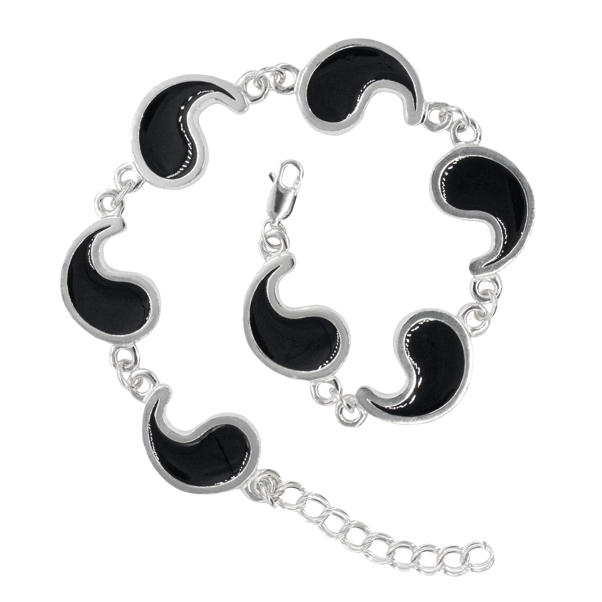 Flame of Tar Valon Ajah Bracelet - Enameled Sterling Silver
