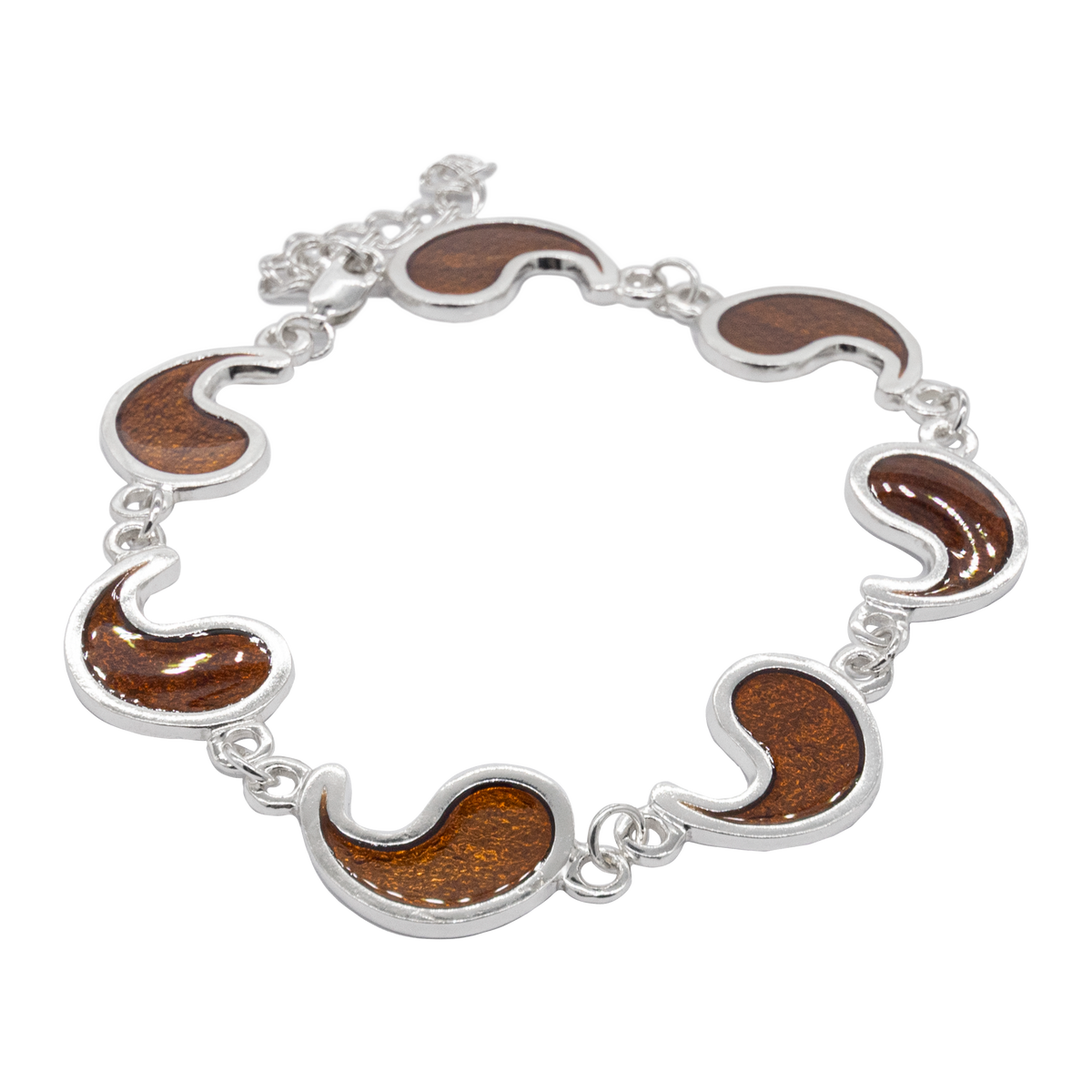 Flame of Tar Valon Ajah Bracelet - Enameled Sterling Silver