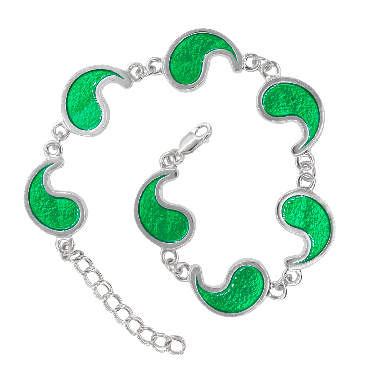 Flame of Tar Valon Ajah Bracelet - Enameled Sterling Silver