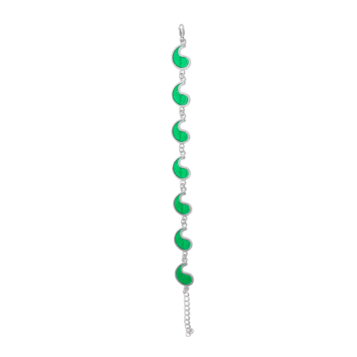 Flame of Tar Valon Ajah Bracelet - Enameled Sterling Silver