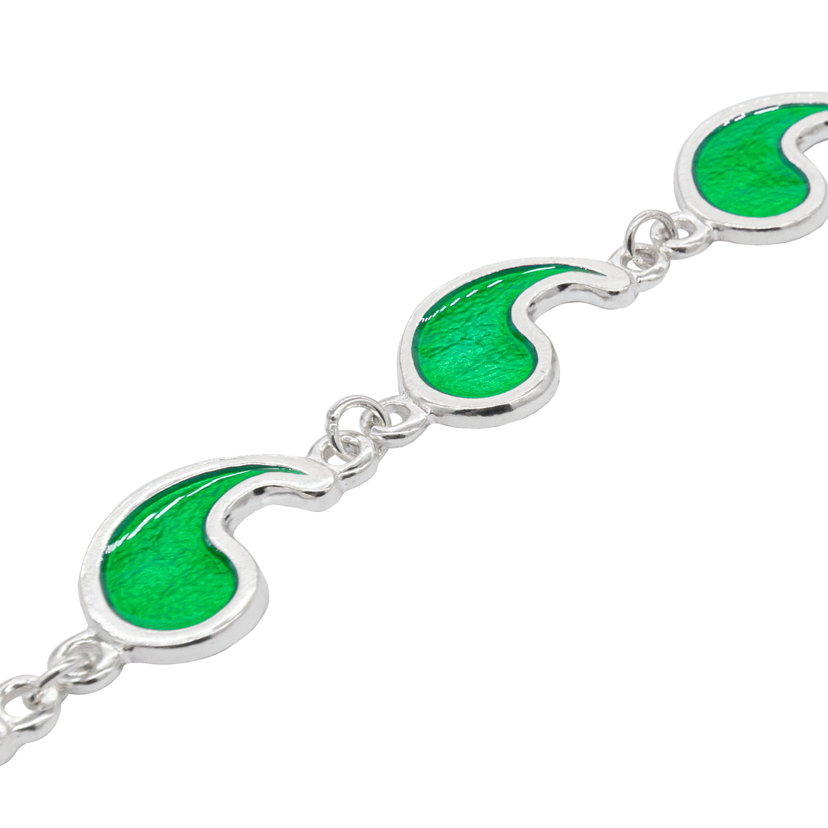 Flame of Tar Valon Ajah Bracelet - Enameled Sterling Silver