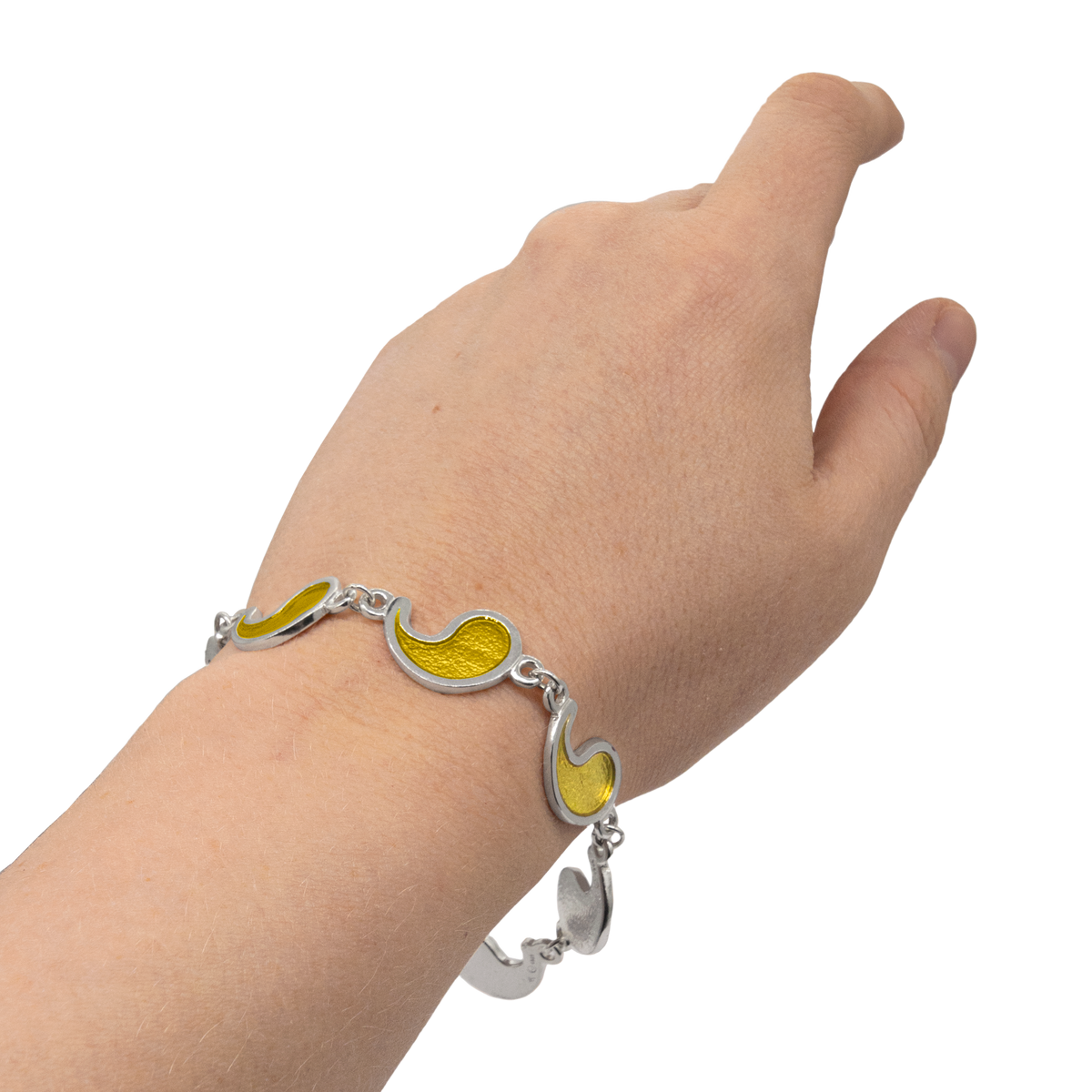 Flame of Tar Valon Ajah Bracelet - Enameled Sterling Silver