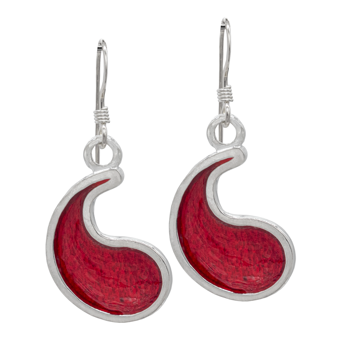 Flame of Tar Valon Ajah Earrings - Enameled Sterling Silver