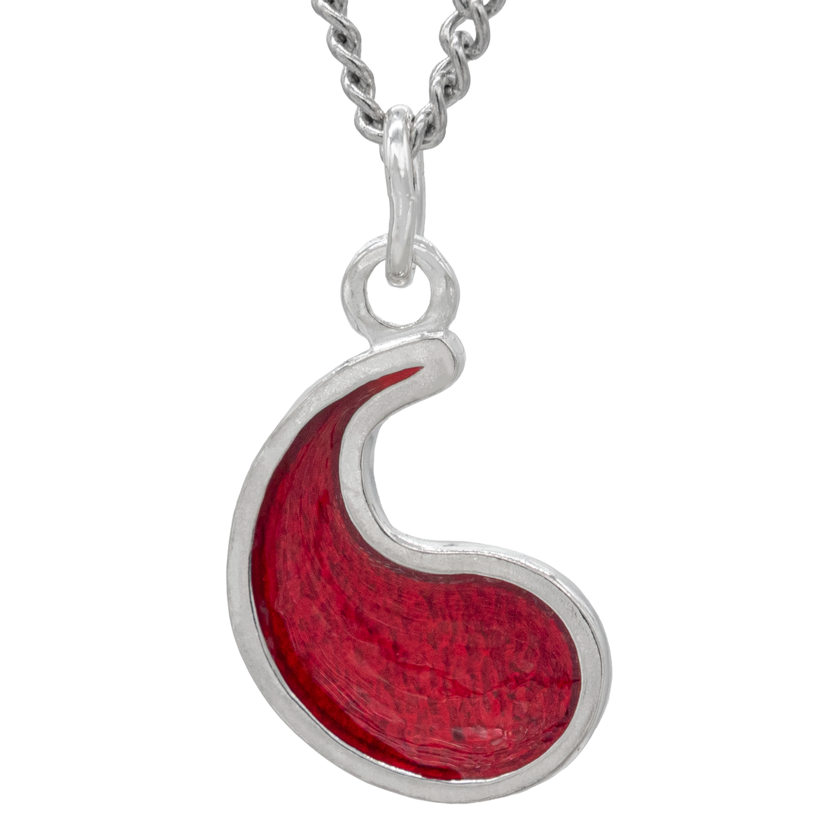 Flame of Tar Valon Ajah Necklace - Enameled Sterling Silver
