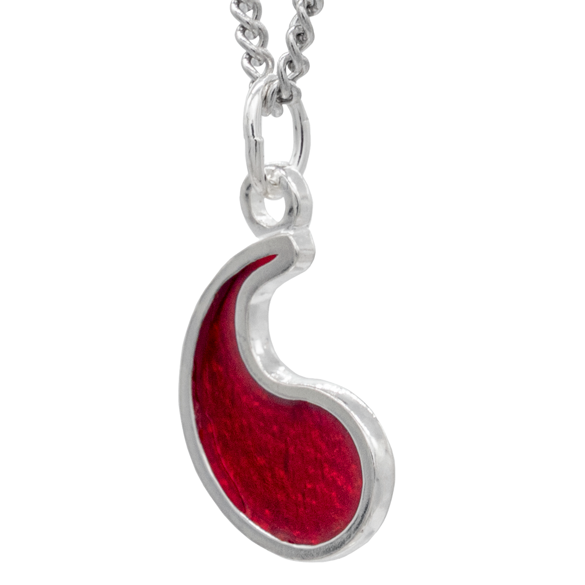 Flame of Tar Valon Ajah Necklace - Enameled Sterling Silver