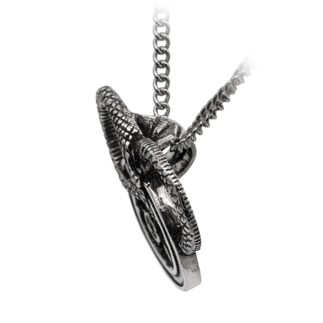 Snake and Wheel Necklace - Sterling Silver or Bronze – BJS Inc.