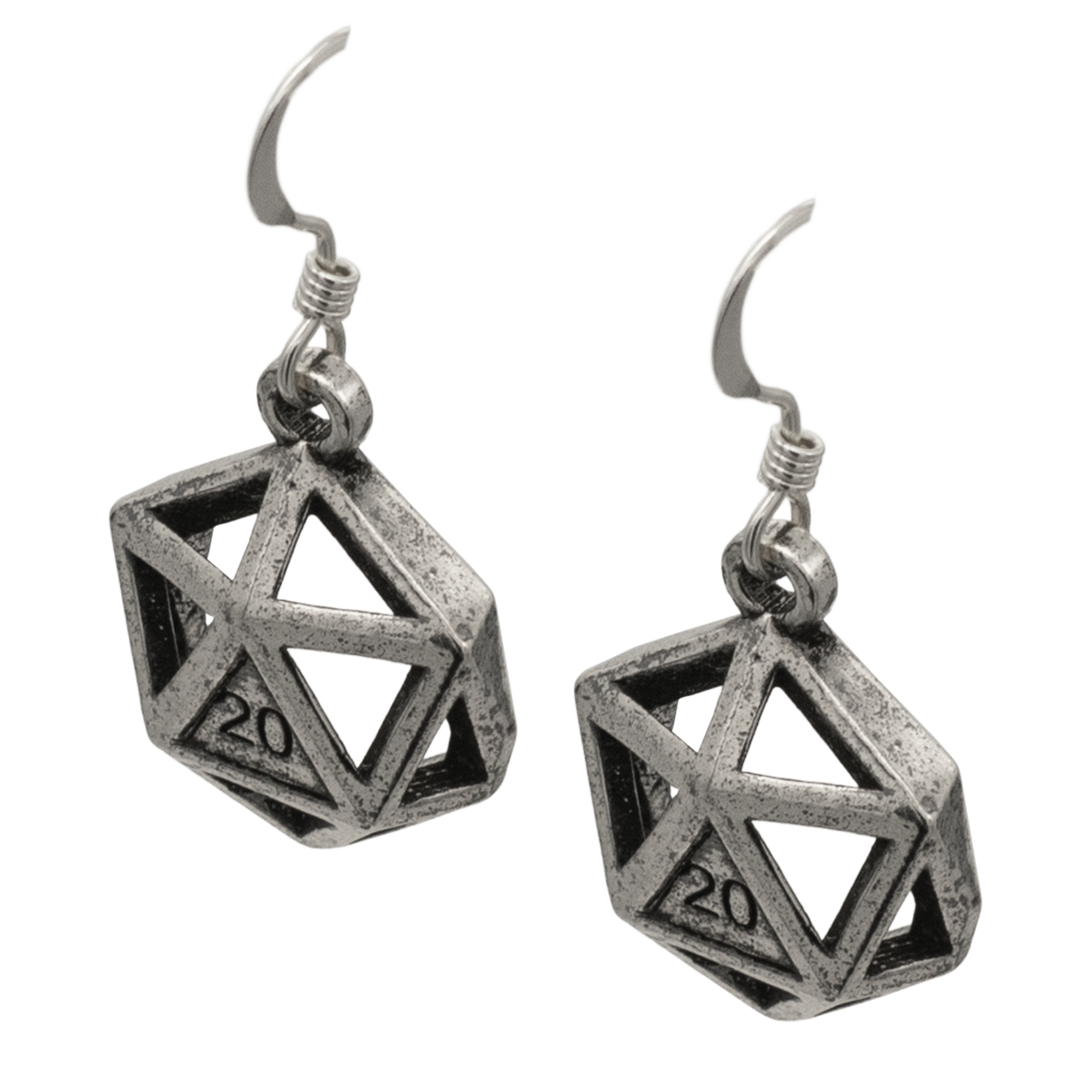 Hollow D20 Earrings - Badali Original