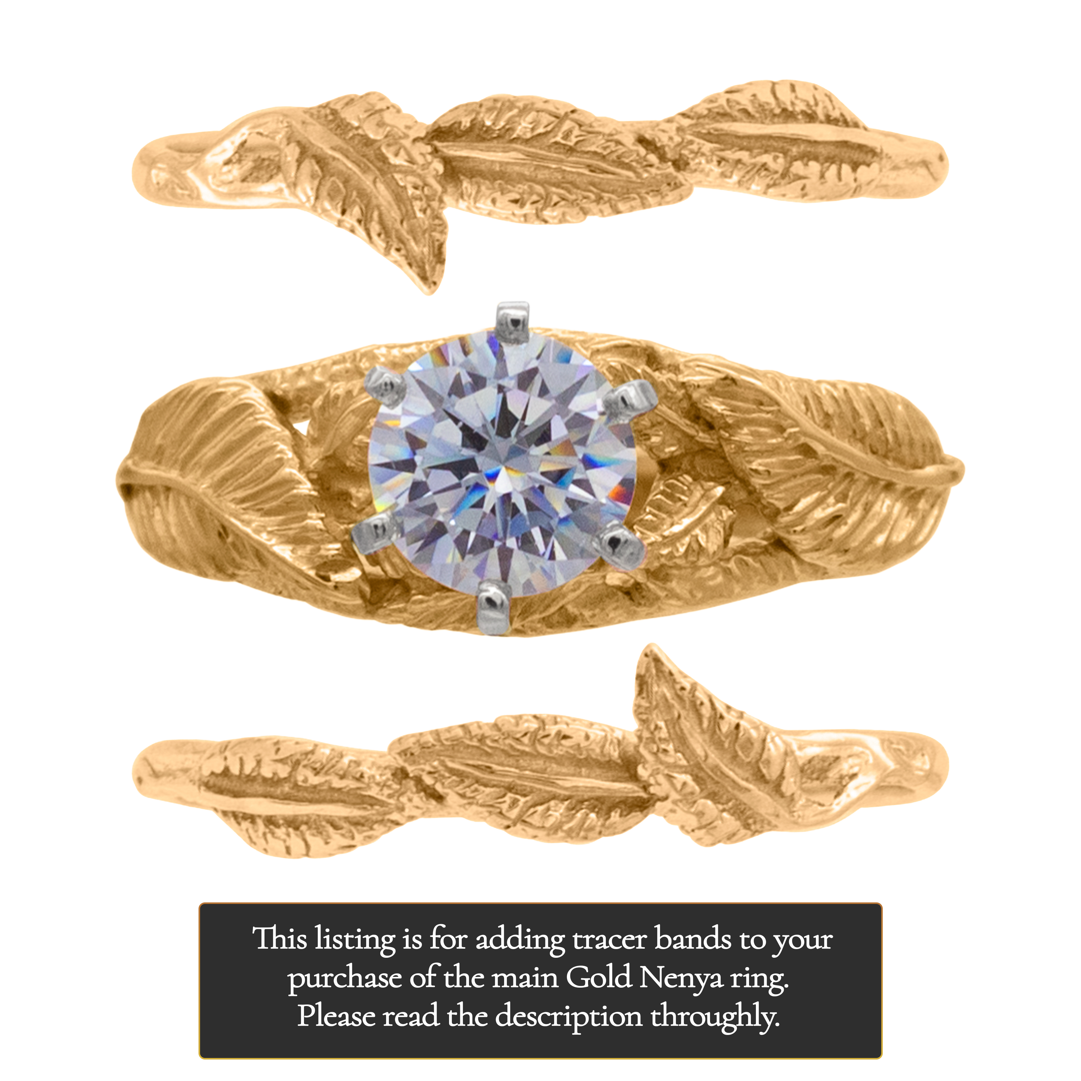 Gold NENYA™ Tracer Band Options - Add-On Only