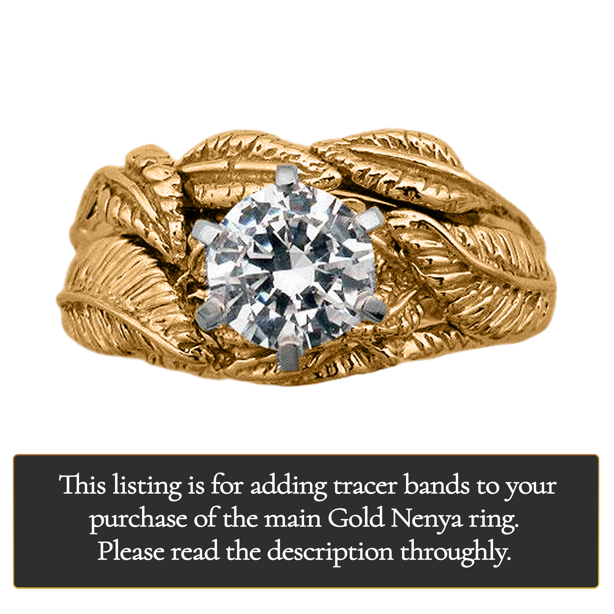 Gold NENYA™ Tracer Band Options - Add-On Only