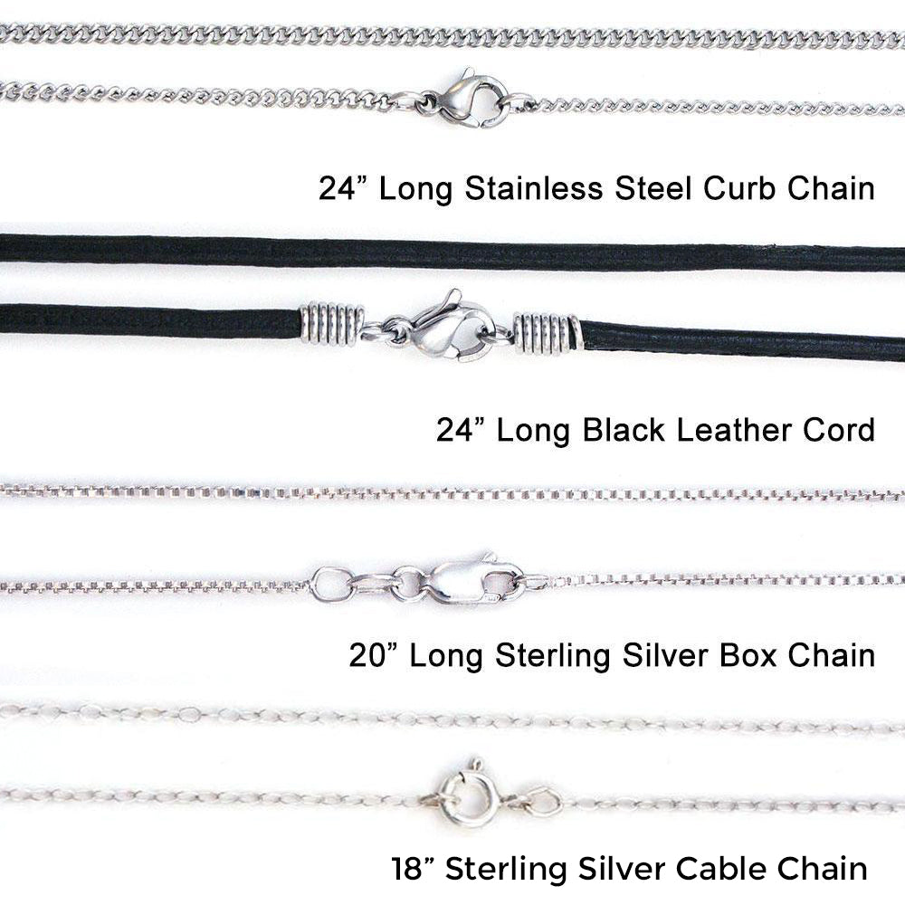 Collection of various necklace chains on a white background