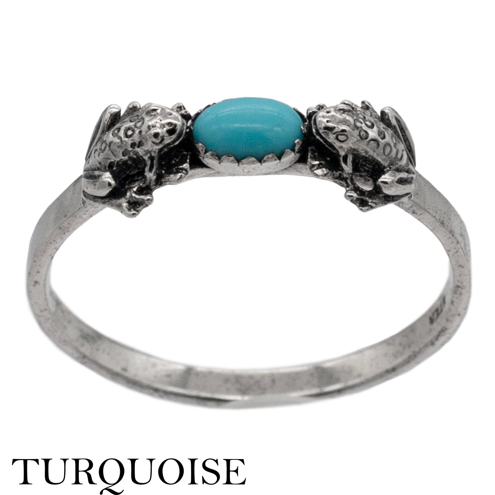 Double Frog Ring with Gemstone - BJS Inc. - Ring