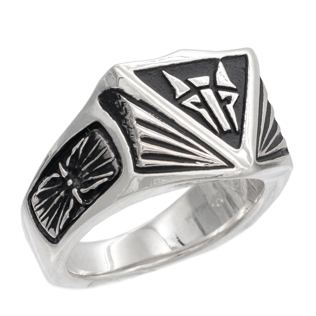 M.A.R.S ◑ SILVER RING Mars Silver Ring - Red Planet and Martian Moons Phobos Deimos