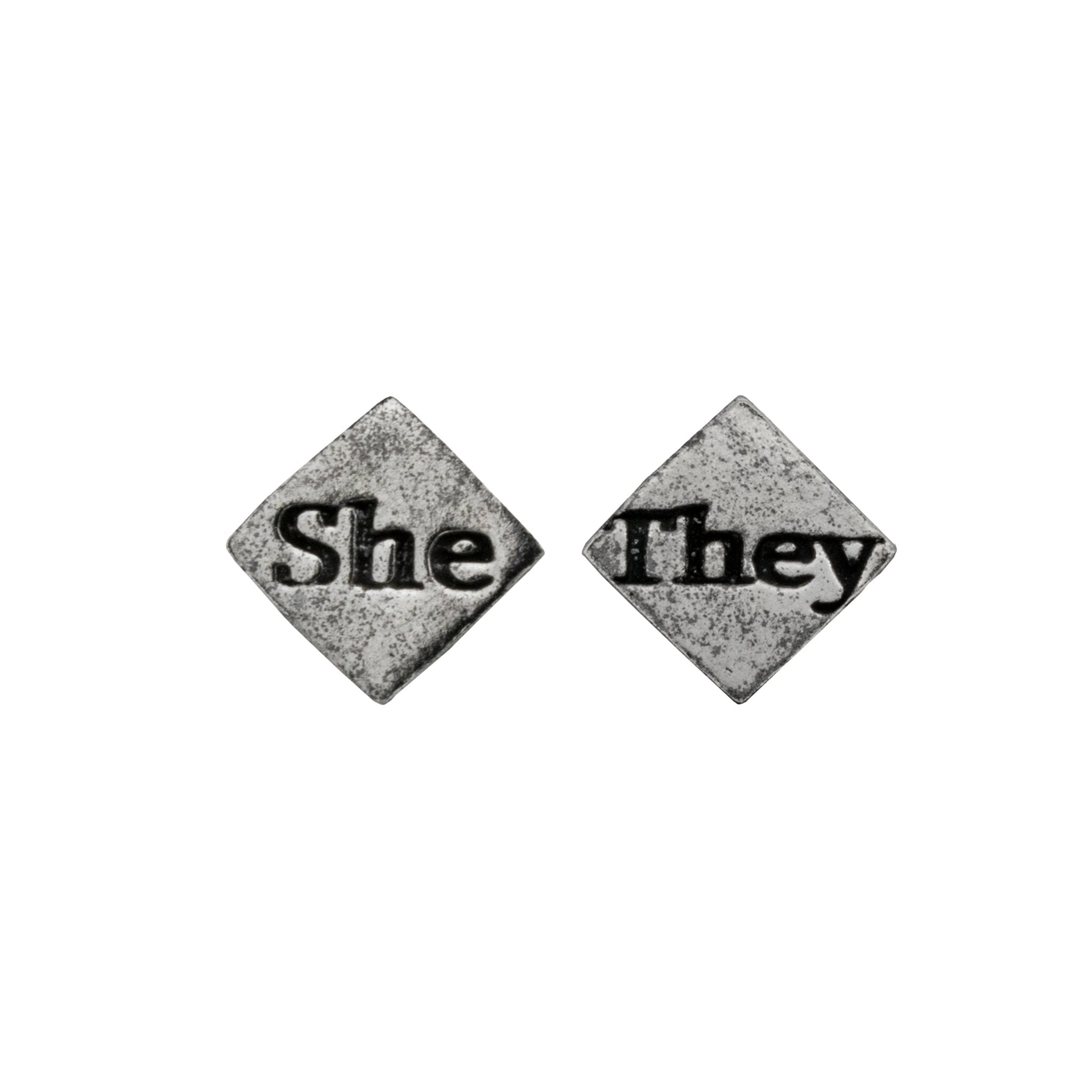 Pronoun Stud Earrings - BJS Inc. - Earrings