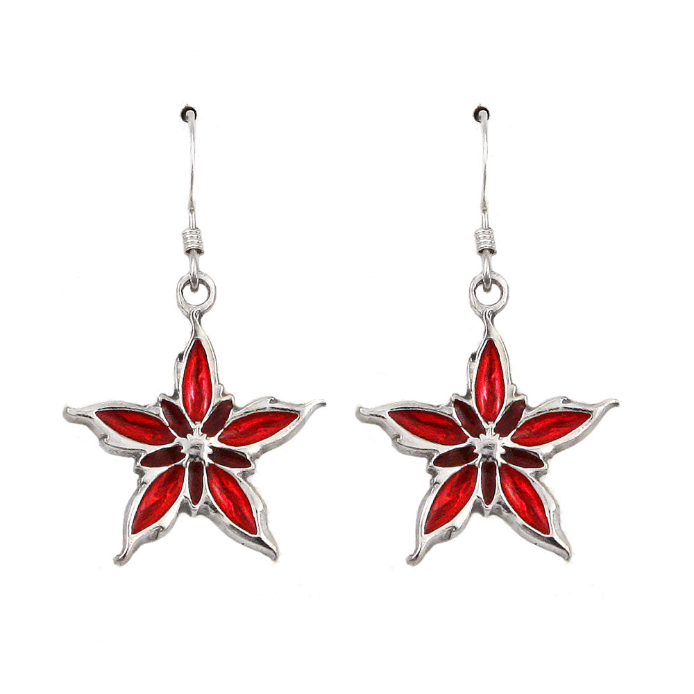Two-tone Red Nalthis Symbol Earrings