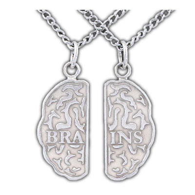 Brains Friendship Necklaces - Enameled Silver - Badali Jewelry - Necklace