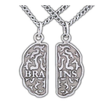 Brains Friendship Necklaces - Enameled Silver - Badali Jewelry - Necklace