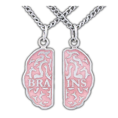 Brains Friendship Necklaces - Enameled Silver - Badali Jewelry - Necklace
