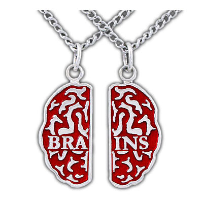 Brains Friendship Necklaces - Enameled Silver - Badali Jewelry - Necklace
