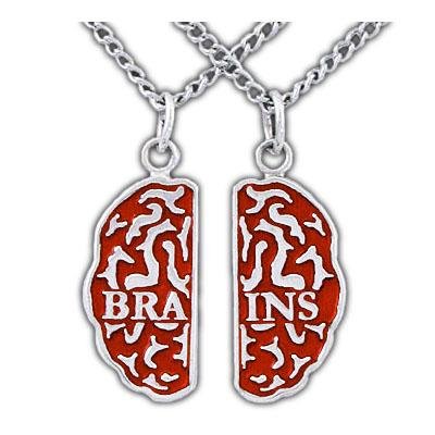 Brains Friendship Necklaces - Enameled Silver - Badali Jewelry - Necklace