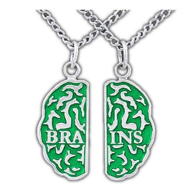 Brains Friendship Necklaces - Enameled Silver - Badali Jewelry - Necklace