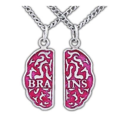 Brains Friendship Necklaces - Enameled Silver - Badali Jewelry - Necklace