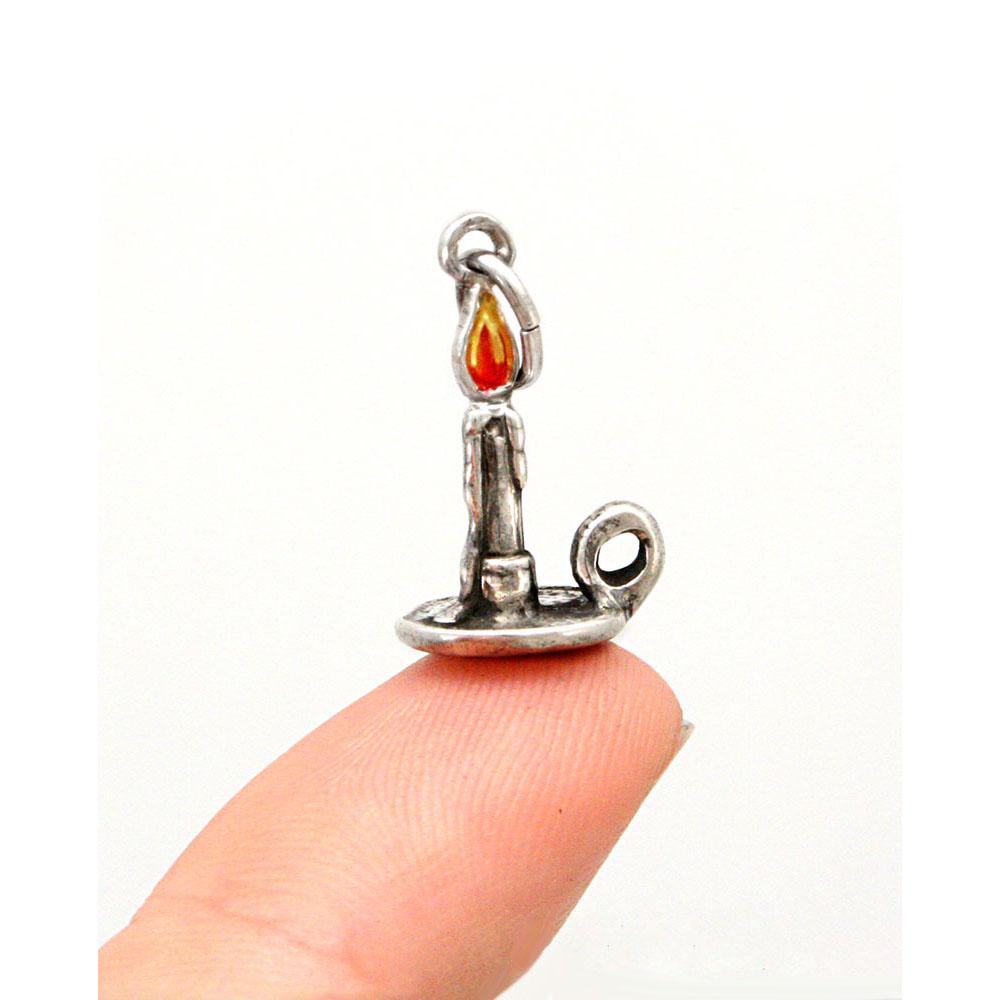 Chandrian Flame Charm - Flame Enamel Candlestick Charm