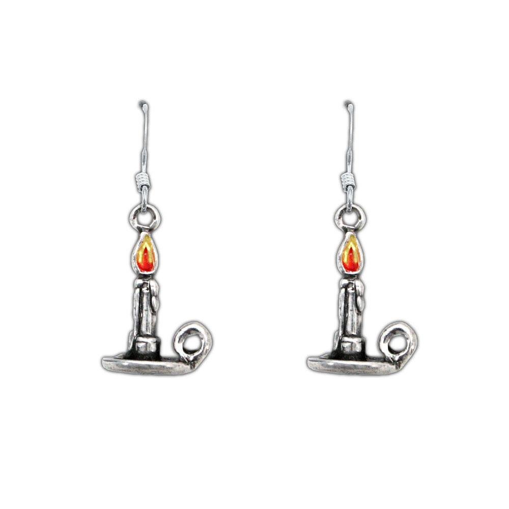 Chandrian Flame Earrings with Flame Enamel - Badali Jewelry - Earrings