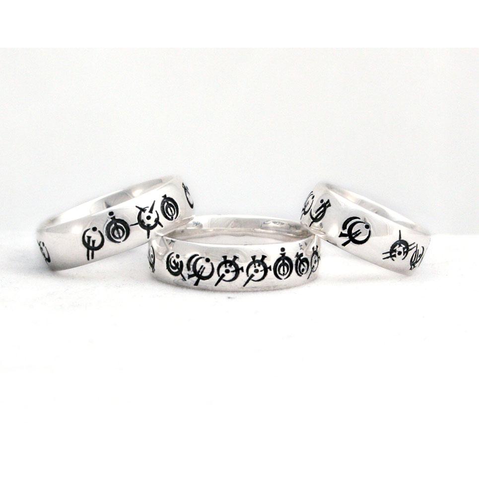 Custom Steel Alphabet Ring - Badali Jewelry - Ring
