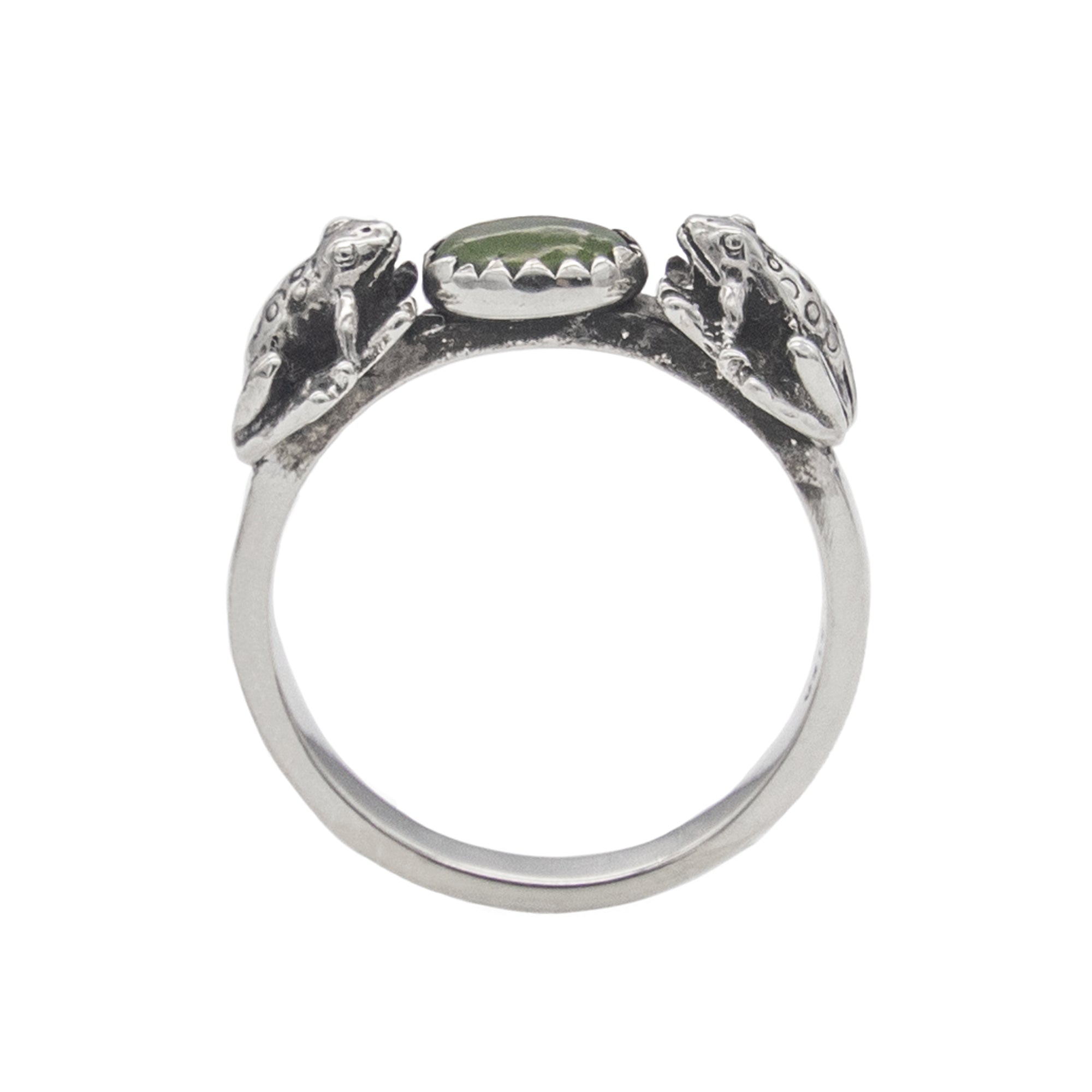 Double Frog Ring with Gemstone - BJS Inc. - Ring