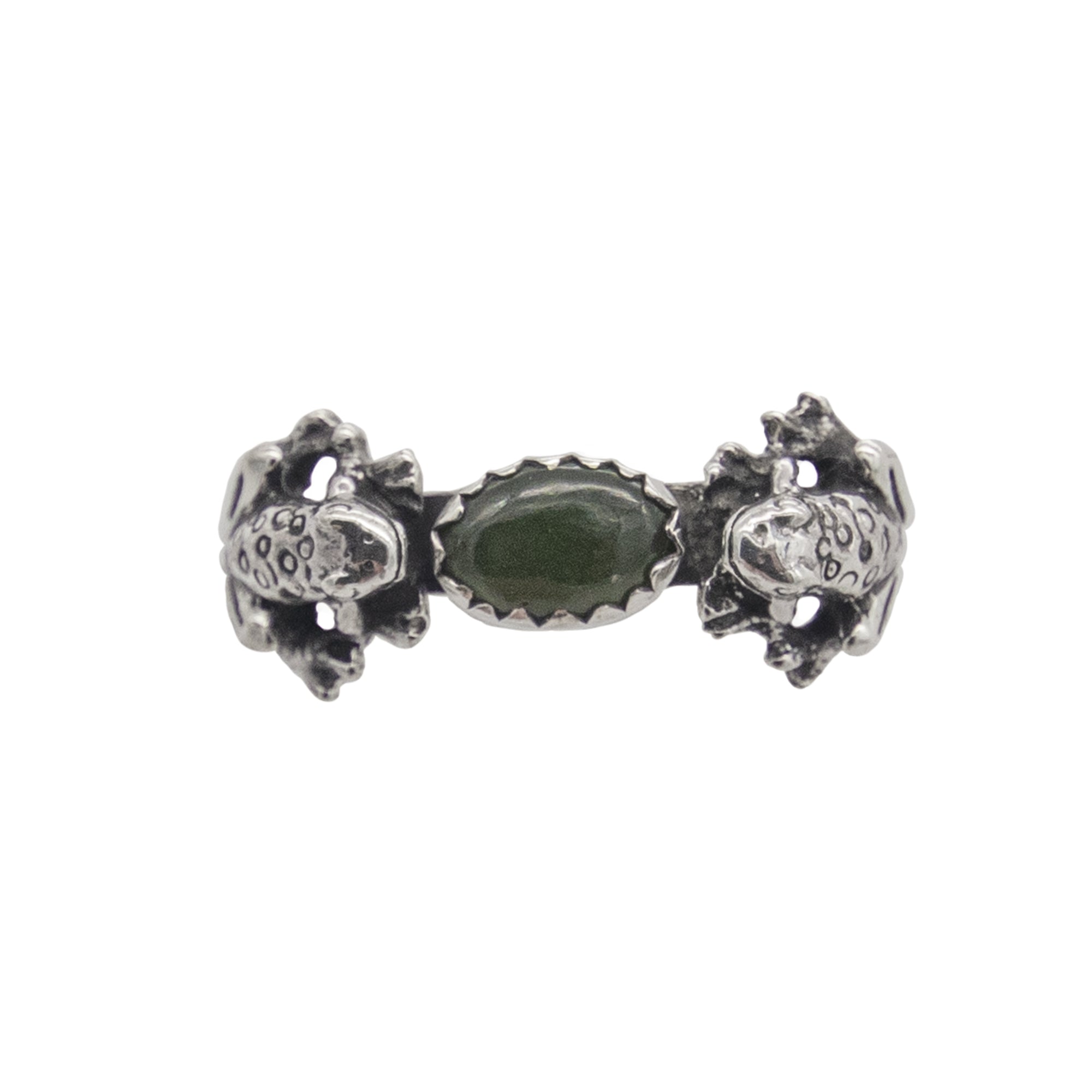 Double Frog Ring with Gemstone - BJS Inc. - Ring