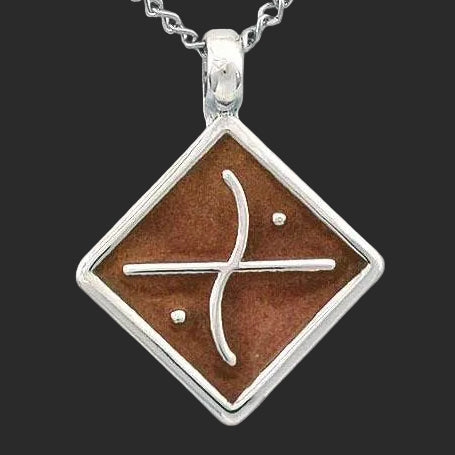 Enameled Aon Edo Pendant - Badali Jewelry - Necklace