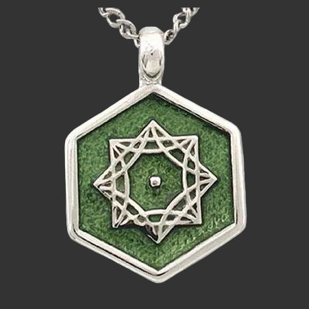 Enameled Aon Omi Pendant - Badali Jewelry - Necklace