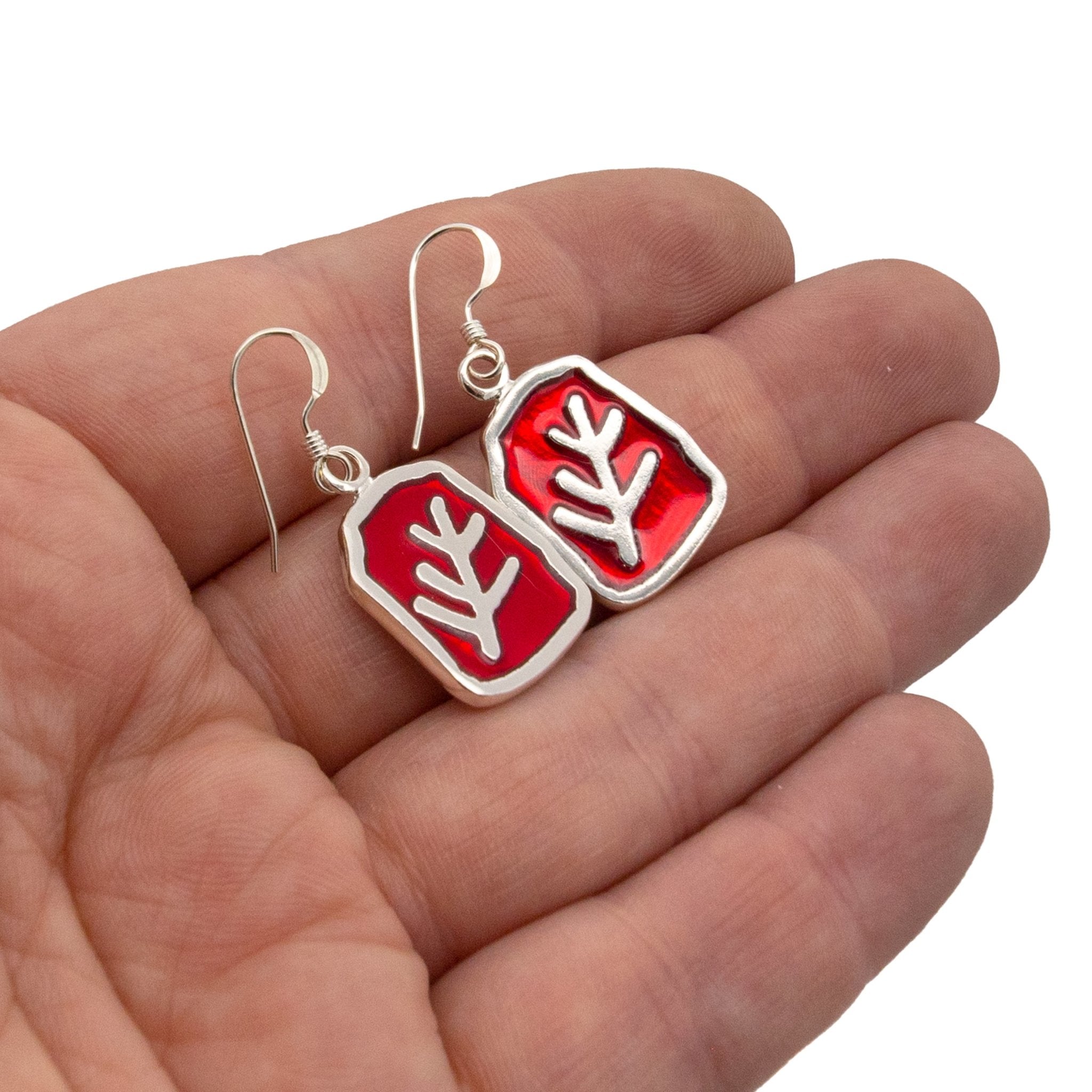 Enameled Elder Sign Earrings - BJS Inc. - Earrings