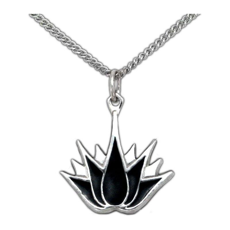 Enameled Lotus Tattoo Necklace - Badali Jewelry - Necklace