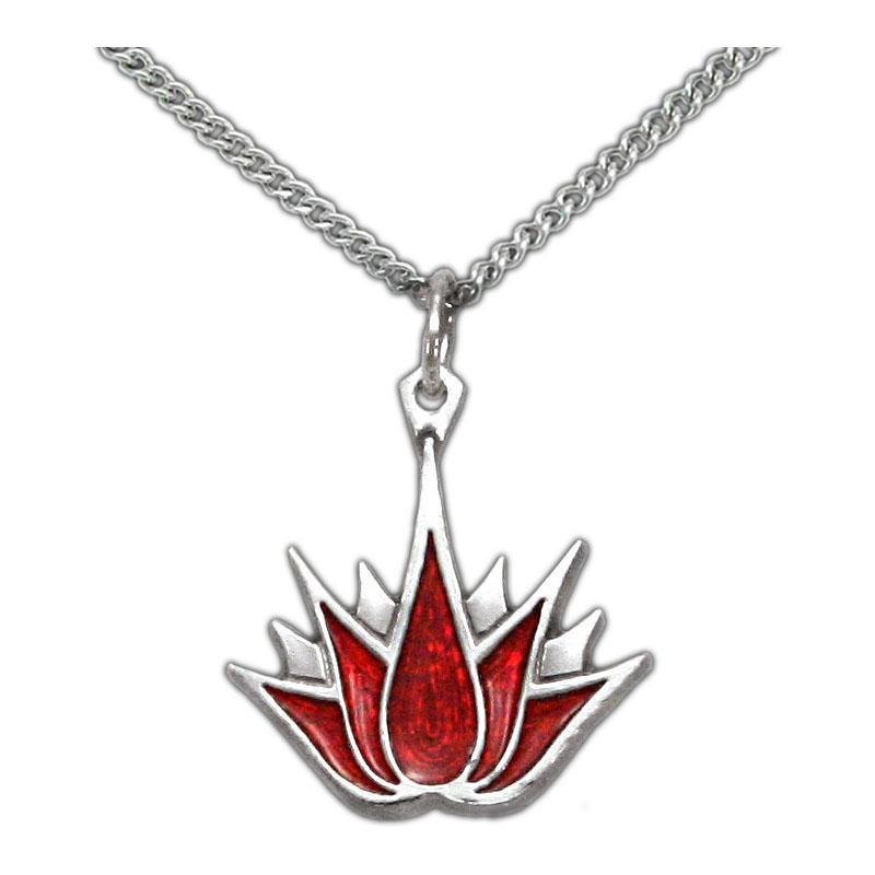 Enameled Lotus Tattoo Necklace - Badali Jewelry - Necklace