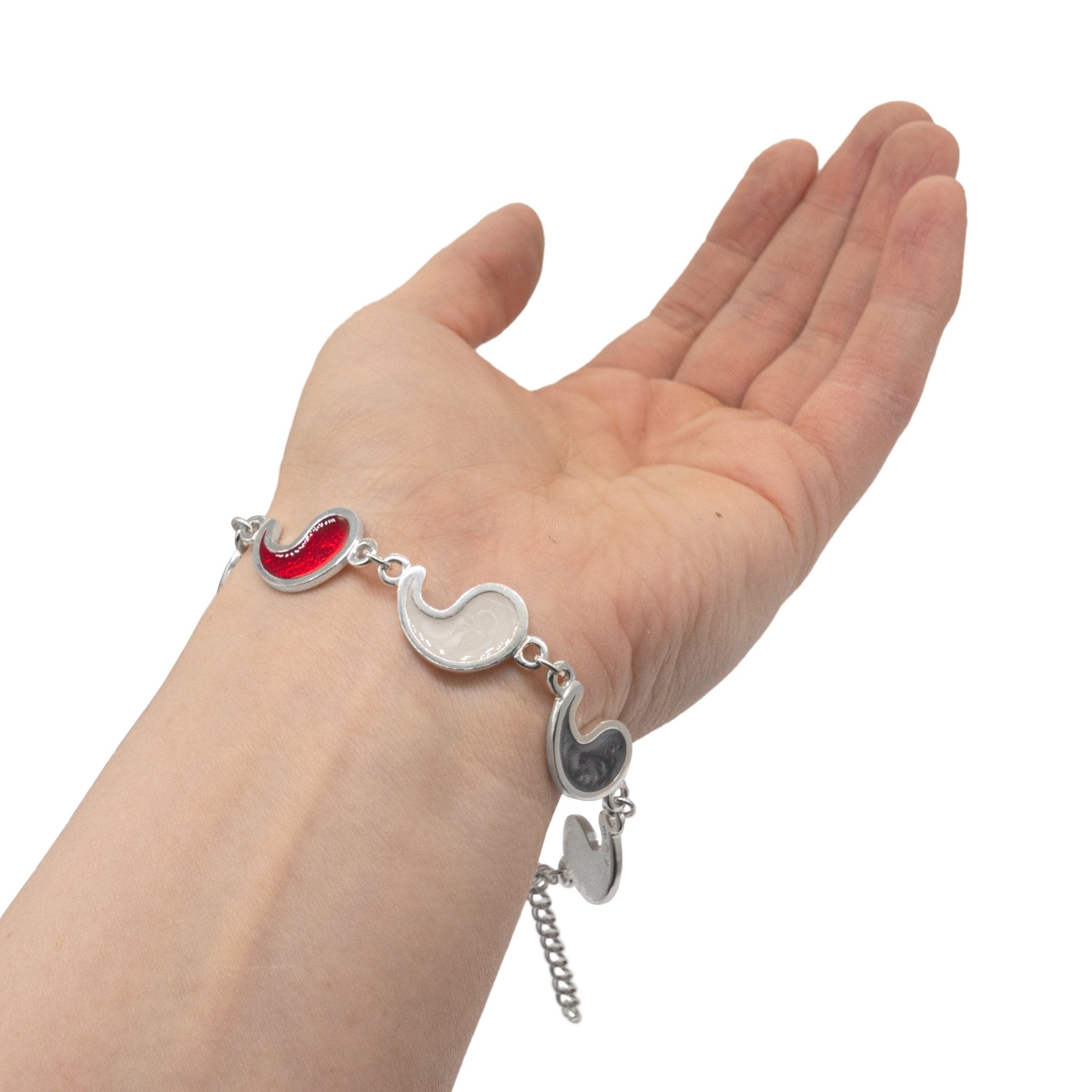 Flame of Tar Valon Ajah Bracelet - Enameled Sterling Silver - BJS Inc. - Earrings