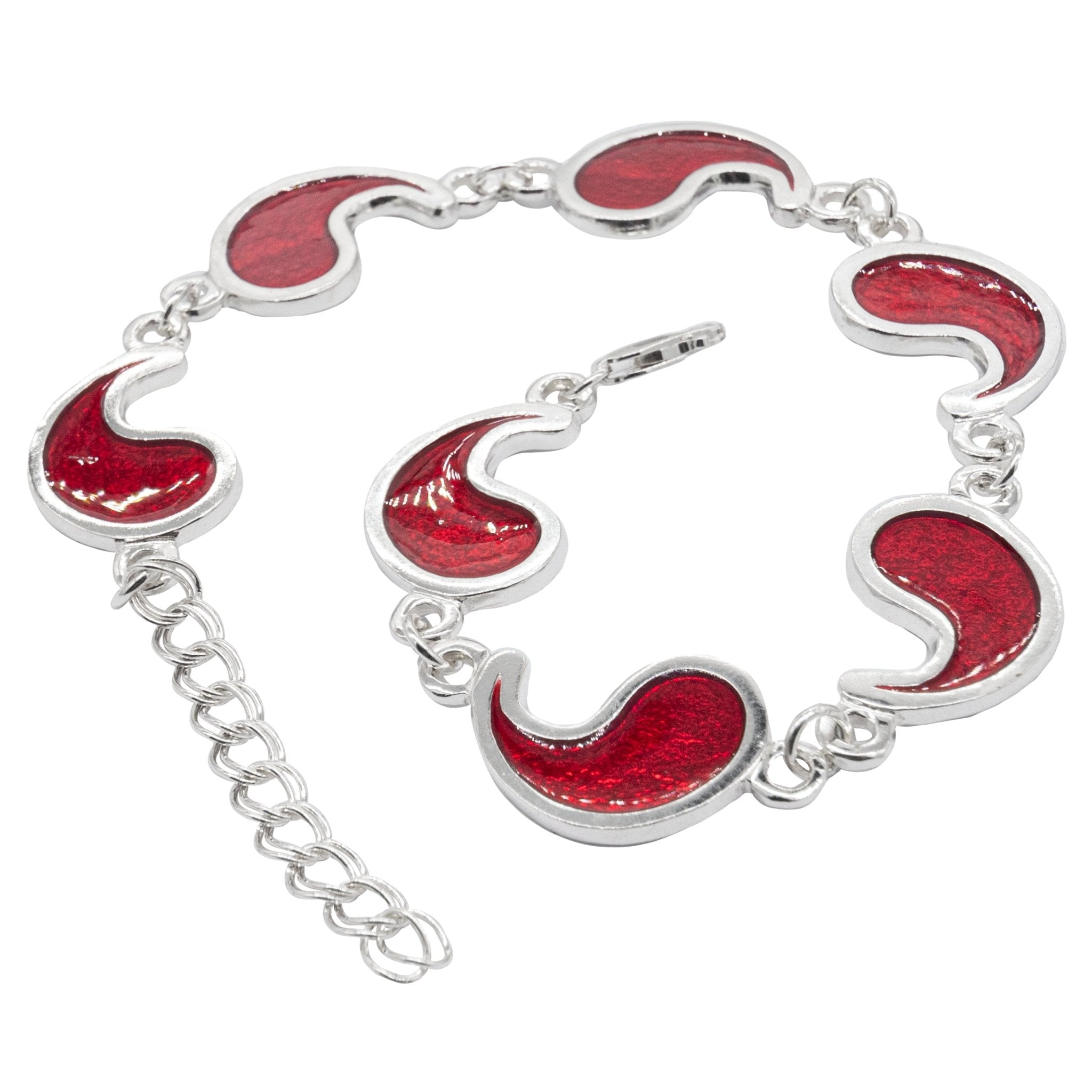 Flame of Tar Valon Ajah Bracelet - Enameled Sterling Silver - BJS Inc. - Earrings
