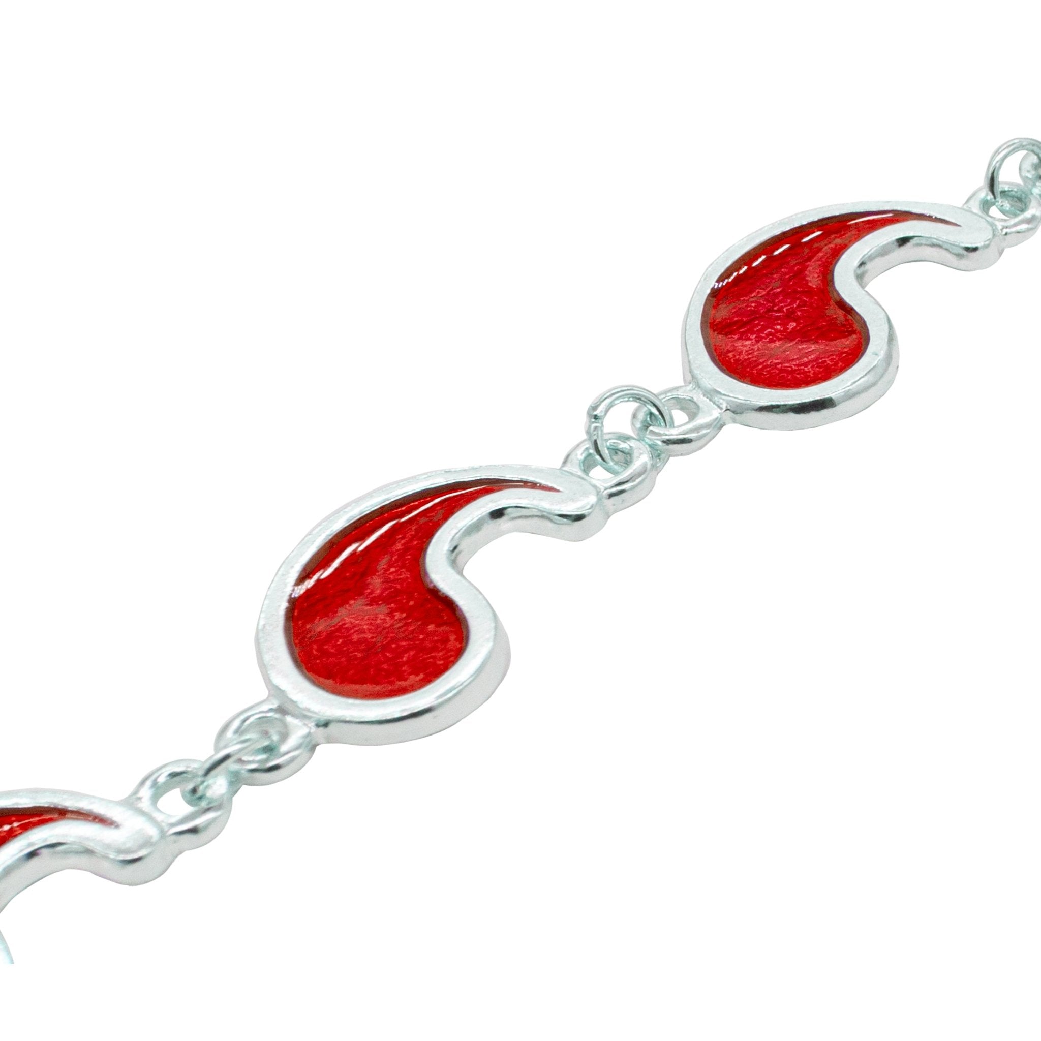 Flame of Tar Valon Ajah Bracelet - Enameled Sterling Silver - BJS Inc. - Earrings