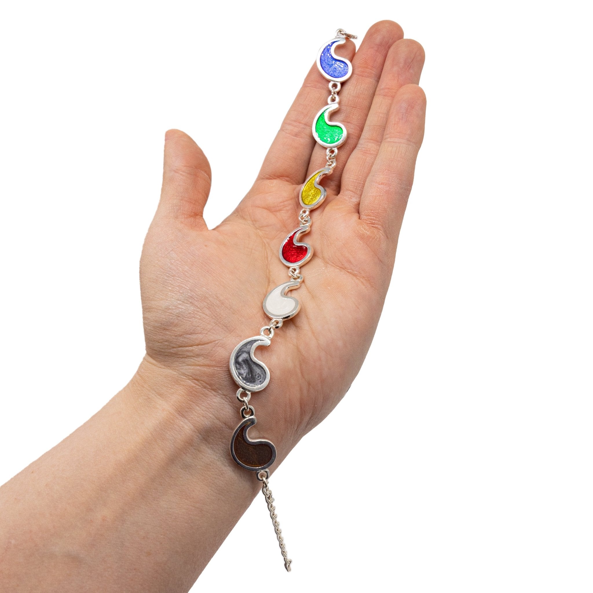 Flame of Tar Valon Ajah Bracelet - Enameled Sterling Silver - BJS Inc. - Earrings
