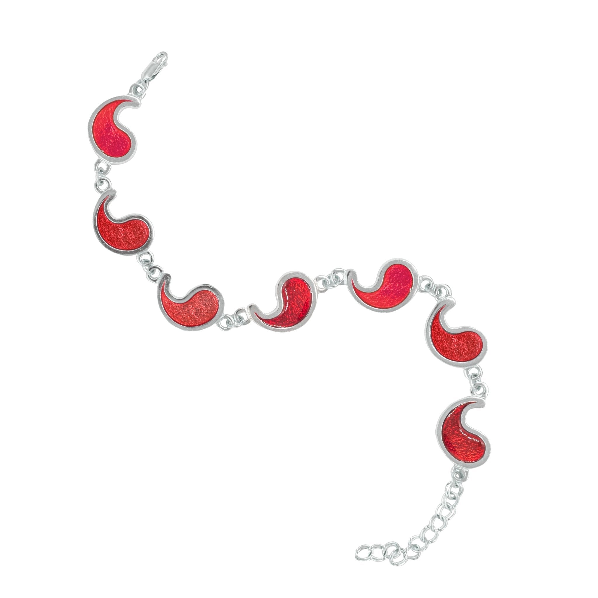 Flame of Tar Valon Ajah Bracelet - Enameled Sterling Silver - BJS Inc. - Earrings