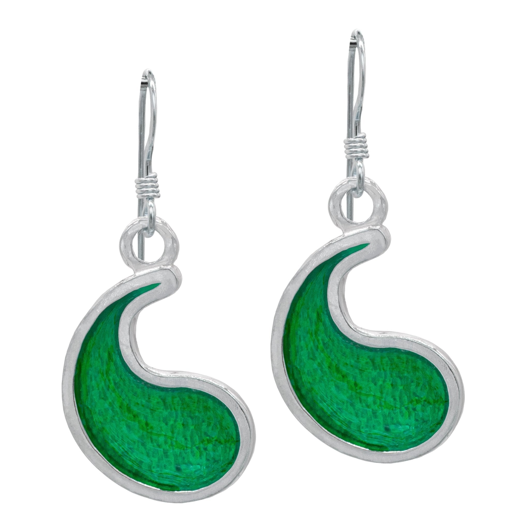 Flame of Tar Valon Ajah Earrings - Enameled Sterling Silver - BJS Inc. - Earrings