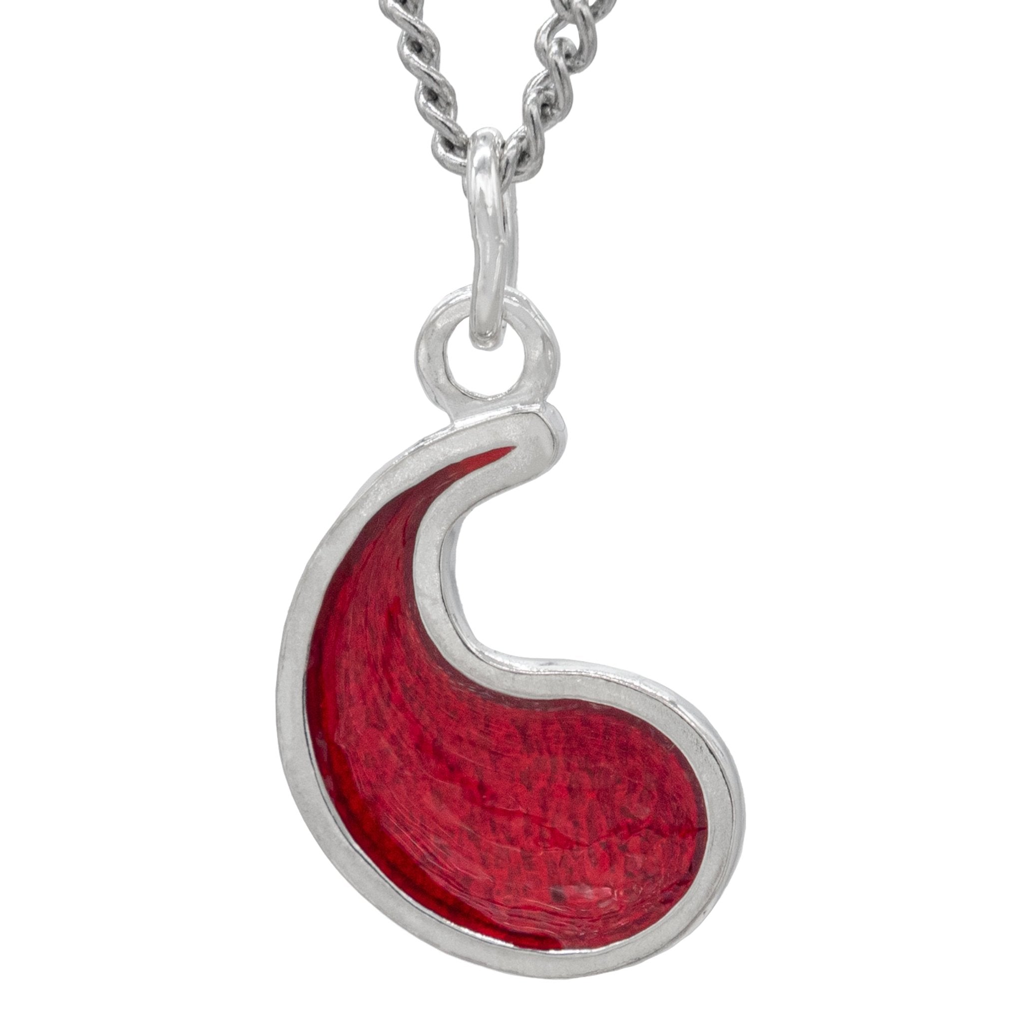 Flame of Tar Valon Ajah Necklace - Enameled Sterling Silver - BJS Inc. - Necklace