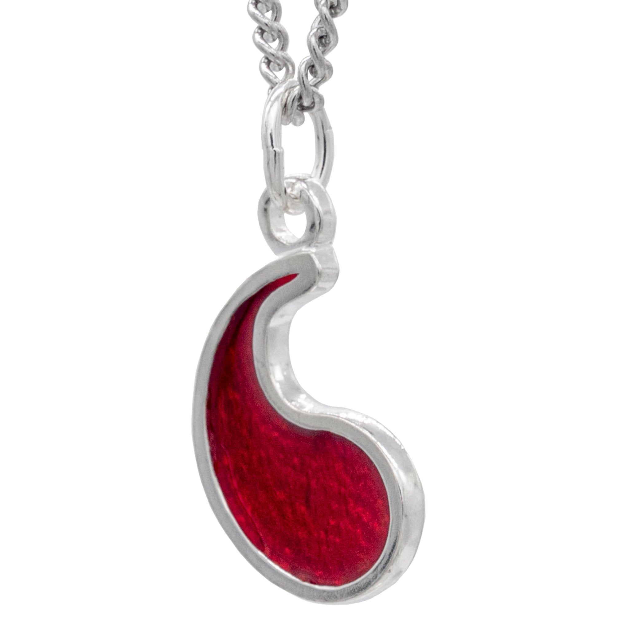 Flame of Tar Valon Ajah Necklace - Enameled Sterling Silver - BJS Inc. - Necklace